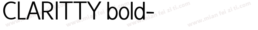 CLARITTY bold字体转换